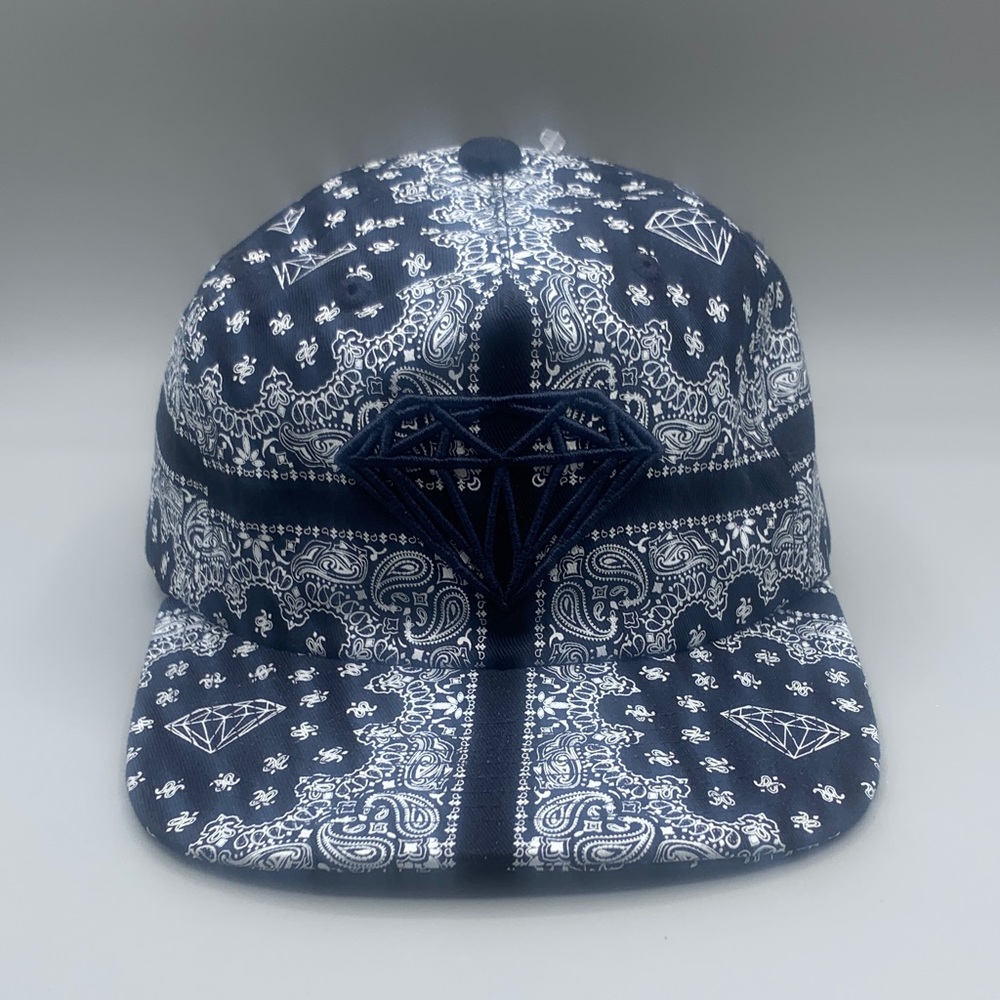 Diamond Supply Co. Navy and White Bandana Snapback Unisex